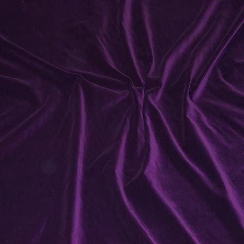 1 Metre Purple 100% Cotton Velvet Fabric, 44 Width TILL CODE P714