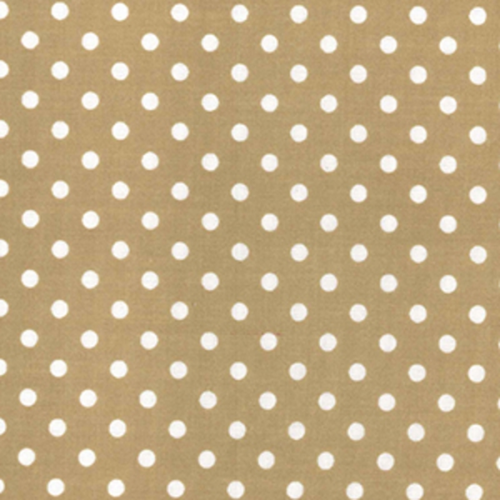 1 Metre Tan 4mm Polka Dot Polycotton Fabric x 112cm Width 4tan