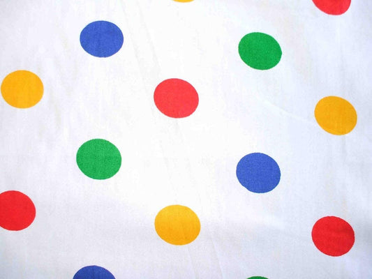 1 metre 10p\25mm  Assorted Colours Polkadot  Spot Fabric x 112cm / 44