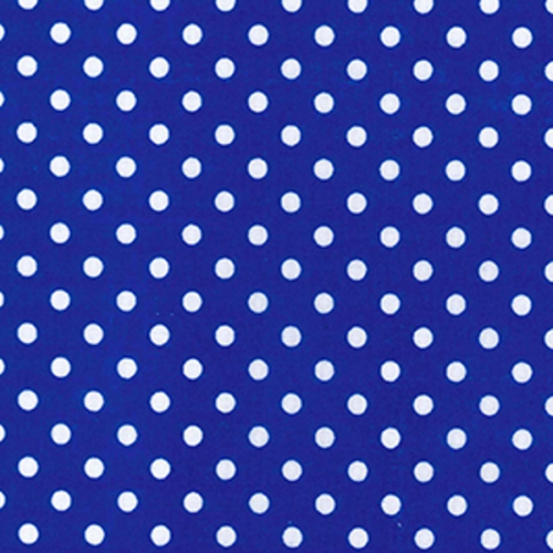 1 metre 4mm Polka Dot Polycotton Fabric x 112cm - Royal