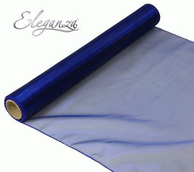 40cm x 9m Woven Edge Organza - ROYAL Blue