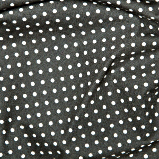 1 Metre 3mm Polka Dot 100% Cotton Poplin Fabric x 112cm wide - Grey