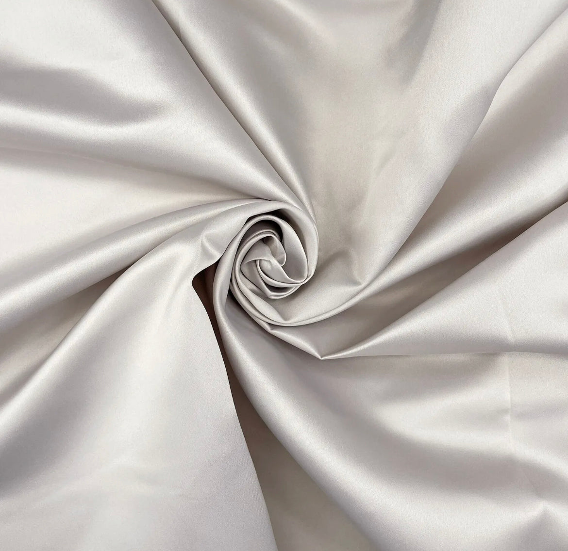 1 metre Silver Duchess Satin 100% Polyester Fabric 150cm Width