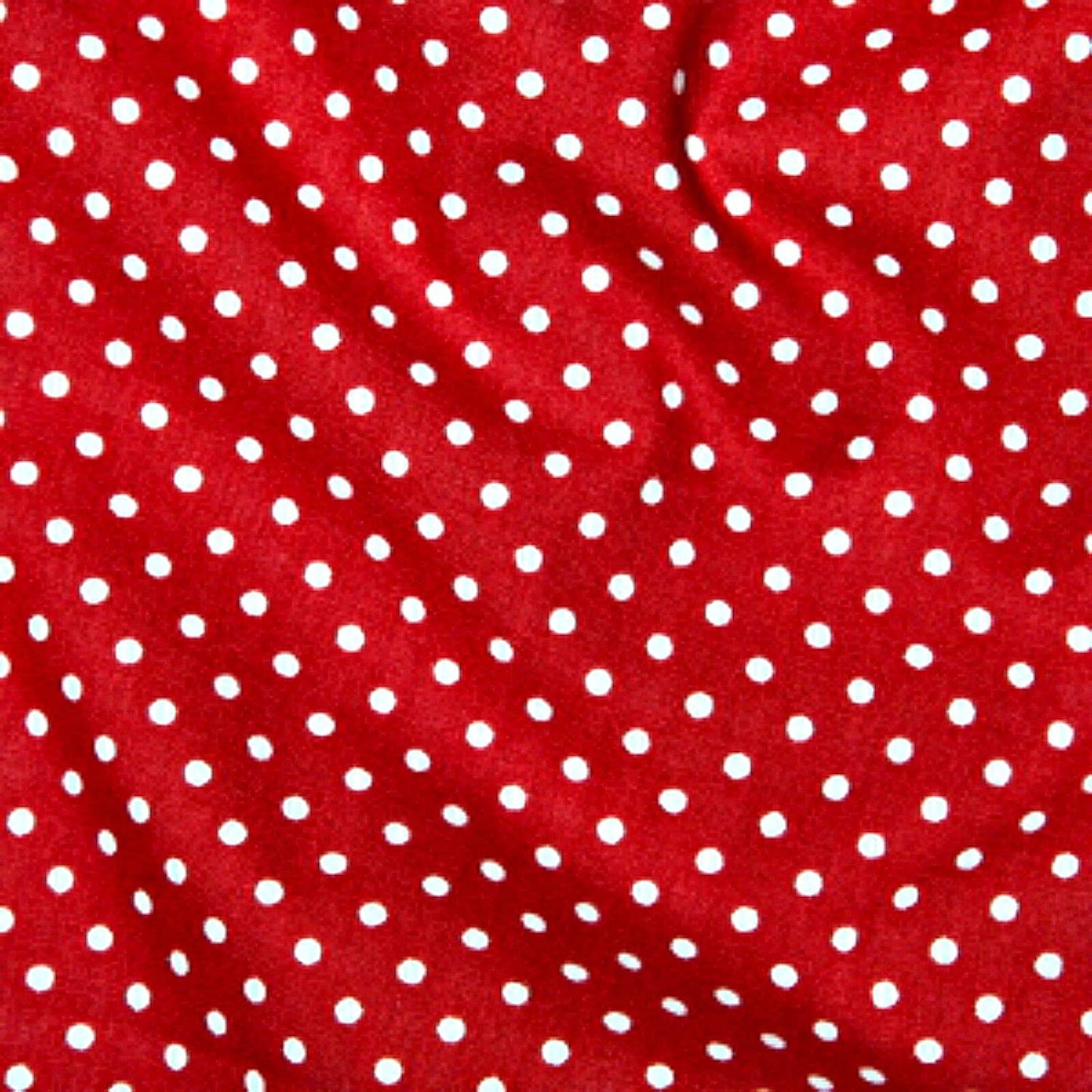 1 Metre 3mm Polka Dot 100% Cotton Poplin Fabric x 112cm wide - Red