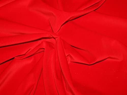 1 Metre Red 100% Cotton Velvet Fabric, 44 Width CODE R714